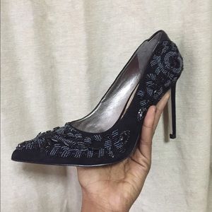 Sam Edelman jeweled Black pumps